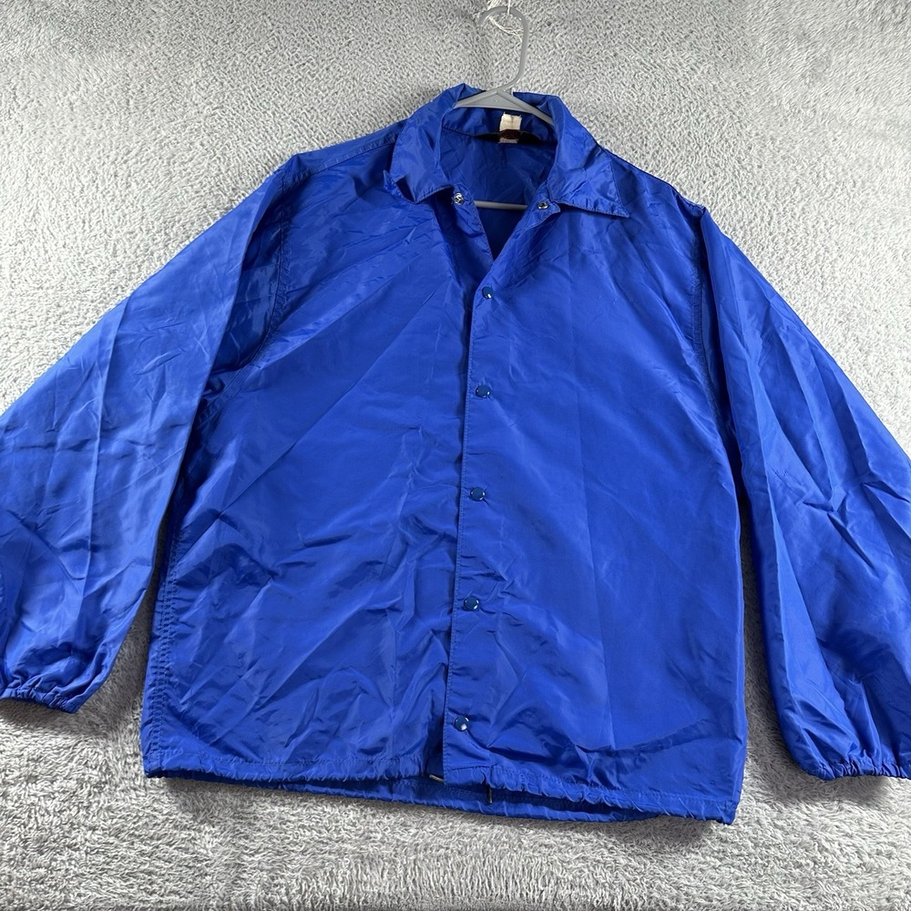 VINTAGE Pla-Jac‎ Dunbrooke Jacket Mens Medium Blue Lightweight USA Made
